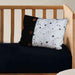 black galaxy baby cot set 2