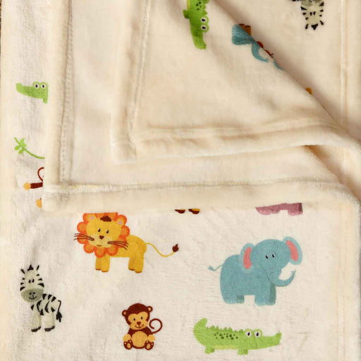 zoo printed baby fleece blanket